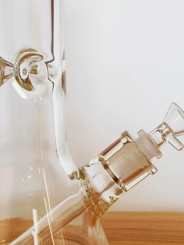 14" Big Clear Glass Beaker Bong with High Ice Catcher | 7mm Thick