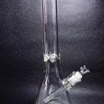 14" 7mm Thick Clear Glass Beaker Bong