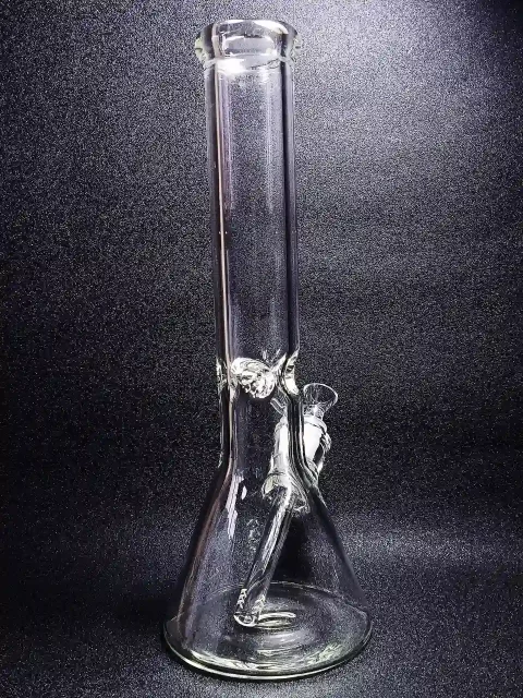 14″ 7mm Thick Clear Glass Beaker Bong 14" 7mm Thick Clear Glass Beaker Bong