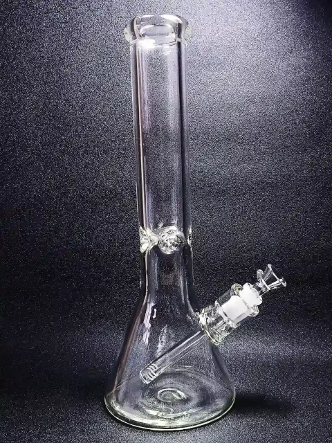 14" 7mm Thick Clear Glass Beaker Bong