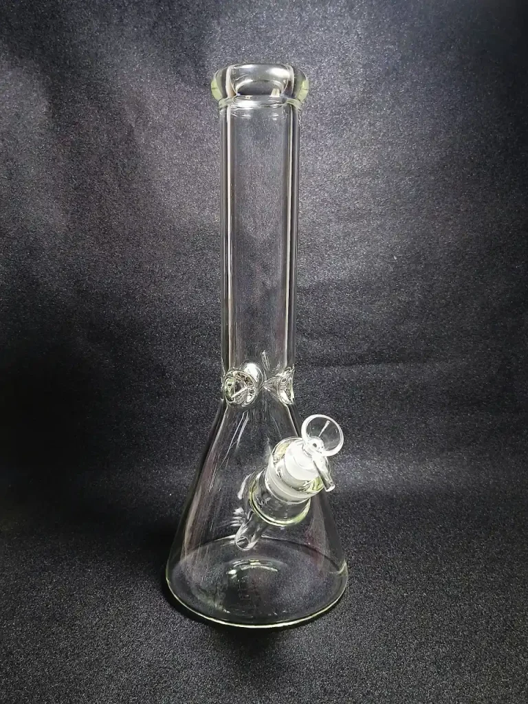 14" Minimalist No Logo 7mm 51mm Wide Tube Borosilicate Glass Beaker Bong