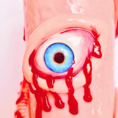 14 inch pink monster bong blue eye