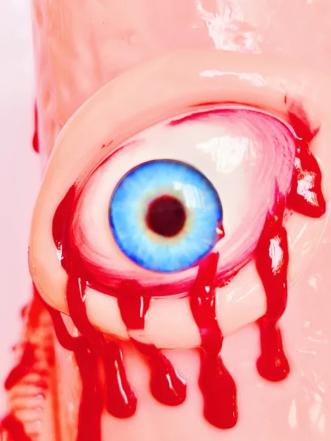 14 inch pink monster bong blue eye