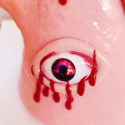 14 inch pink monster bong rose red eye