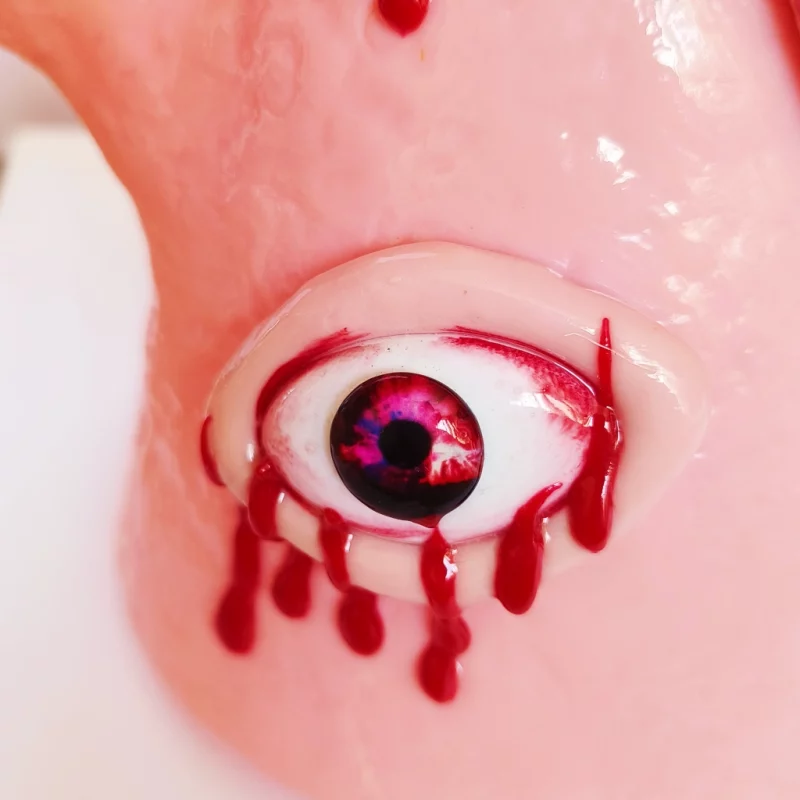 14 inch pink monster bong rose red eye