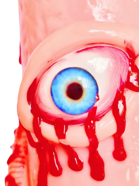 14″ 9mm 3D Monster Glass Bong | Pink All-Seeing Eyes 14" 9mm 3D Monster Glass Bong | Pink All-Seeing Eyes