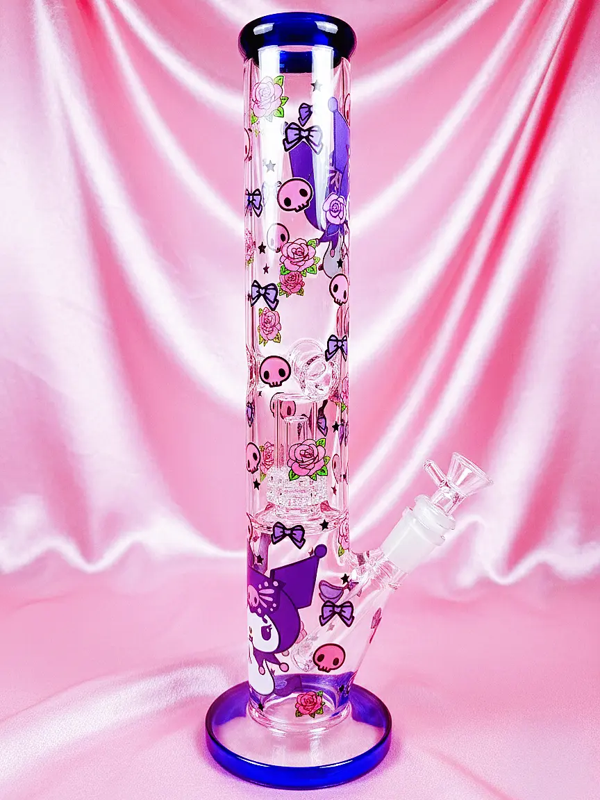 14" Kuromi Dark Lolita Straight Tube Glass Bong