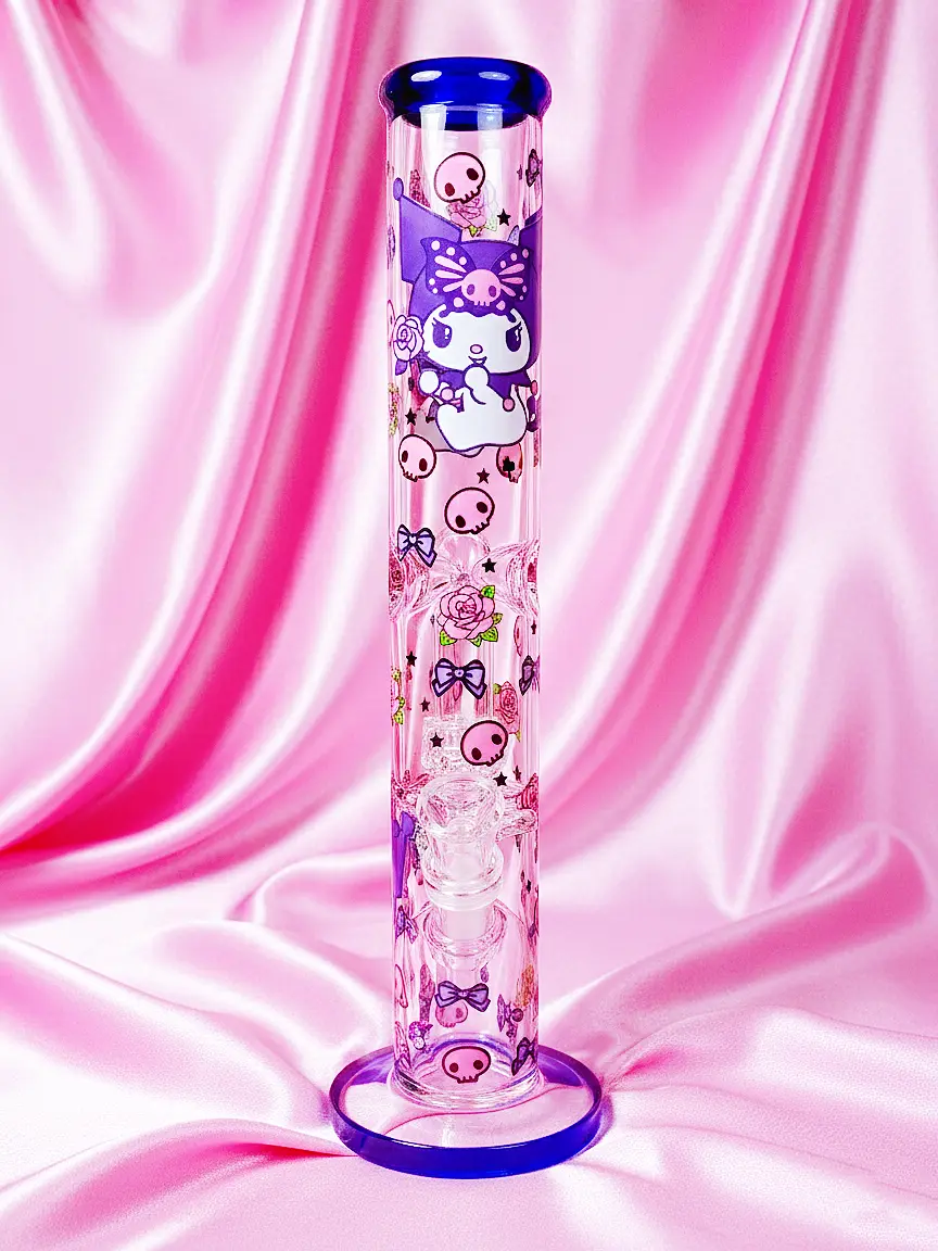 14" Kuromi Dark Lolita Straight Tube Glass Bong