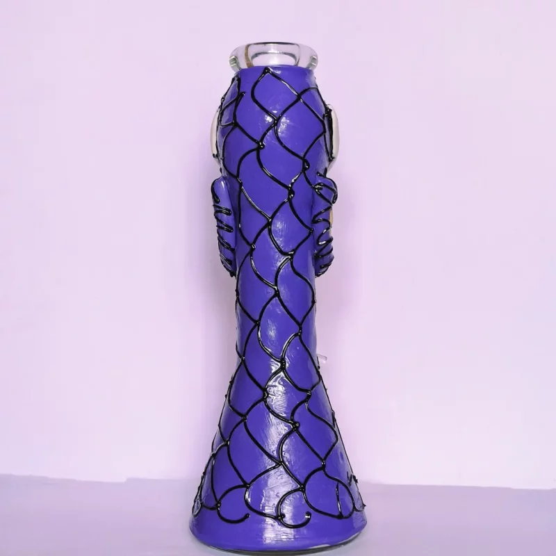 14'' 3D Monster Bong with Teeth Venom Style Back View