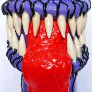 14'' 3D Monster Bong with Teeth Venom Style Teeth Detail