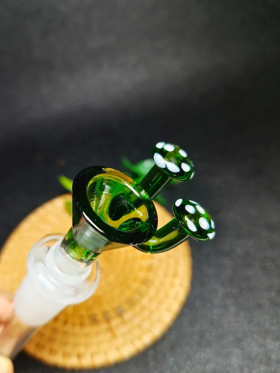 14mm 3D Mushroom Handle Glass Bong Bowl