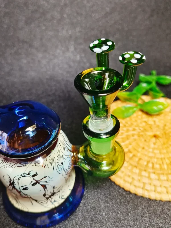 14mm 3D Mushroom Handle Glass Bong Bowl