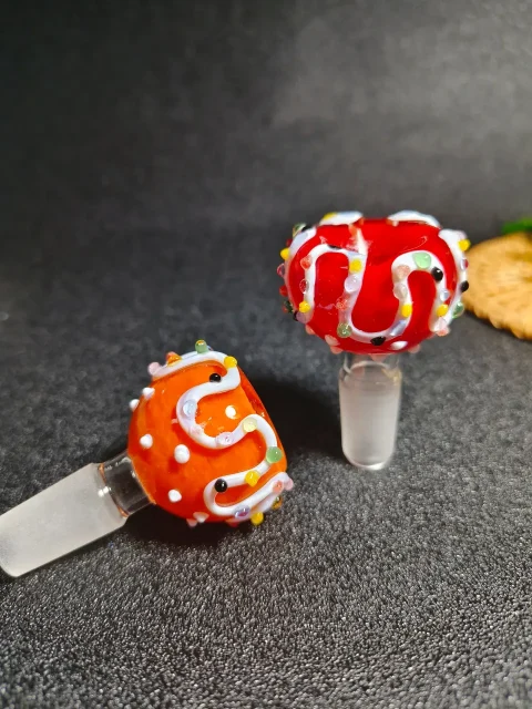 14mm Male Festive Candy Style Glass Bong Bowl2 14mm Male Festive Candy Style Glass Bong Bowl