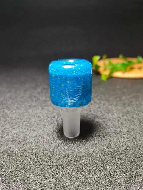14mm Male Galaxy Blue Stardust Glass Bong Bowl