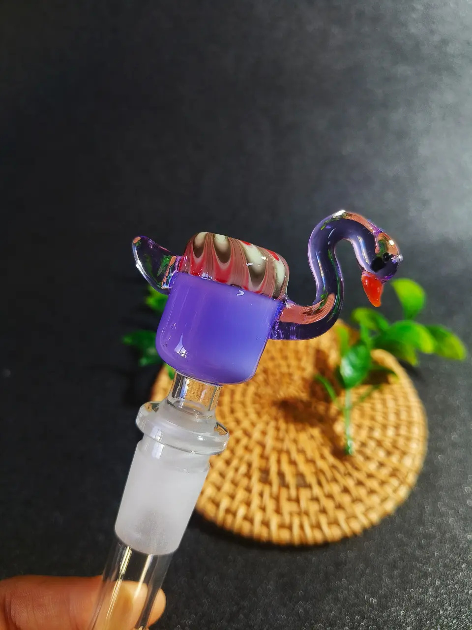 14mm Male Handmade Flamingo Glass Bong Bowl