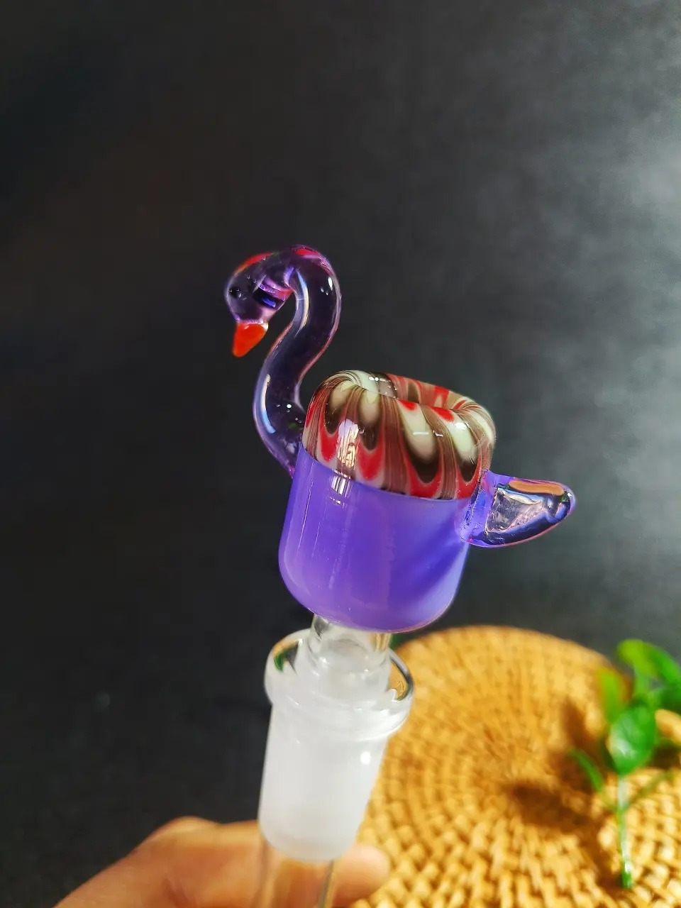 14mm Male Handmade Flamingo Glass Bong Bowl