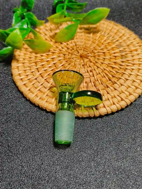 14mm Male Minimalist Tabbed Glass Bong Bowl-2 14mm Male Minimalist Tabbed Glass Bong Bowl