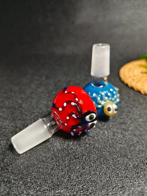 14mm Male Octopus Deep Sea Glass Bong Bowl-1 14mm Male Octopus Deep Sea Glass Bong Bowl