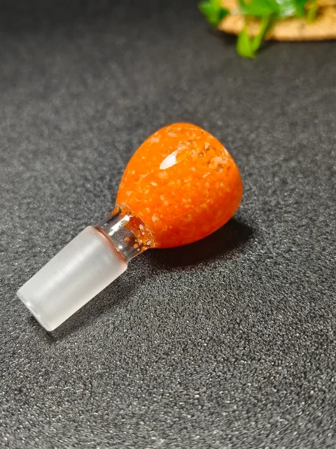14mm Male Orange Crush Artistic Glass Bowl-2 14mm Male Orange Crush Artistic Glass Bowl