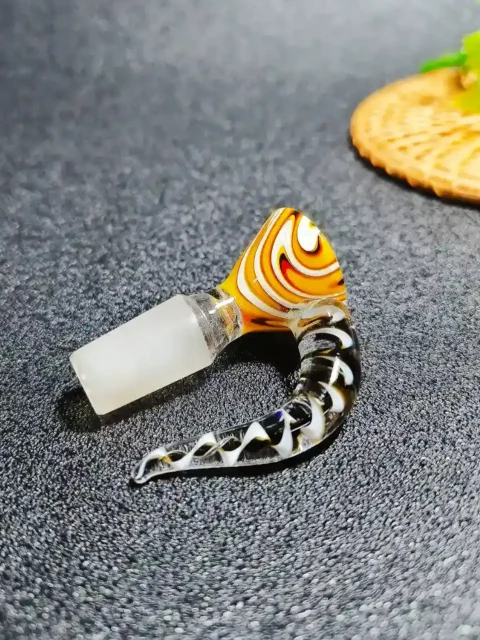 14mm Male Psychedelic Horn Glass Bong Bowl