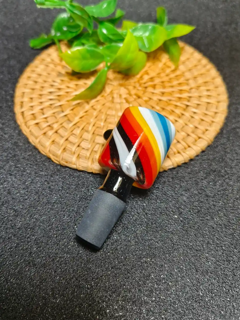 14mm Male Swirl Pattern Cylinder Glass Bong Bowl