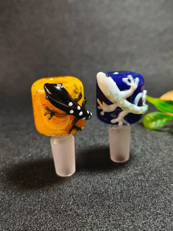 14mm Male 3D Gecko Glass Bong Bowl