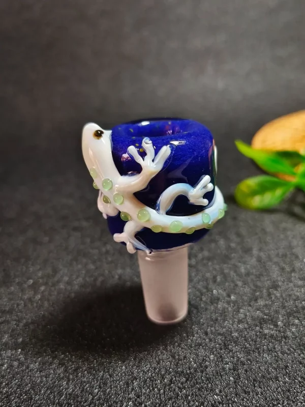 14mm Male 3D Gecko Glass Bong Bowl