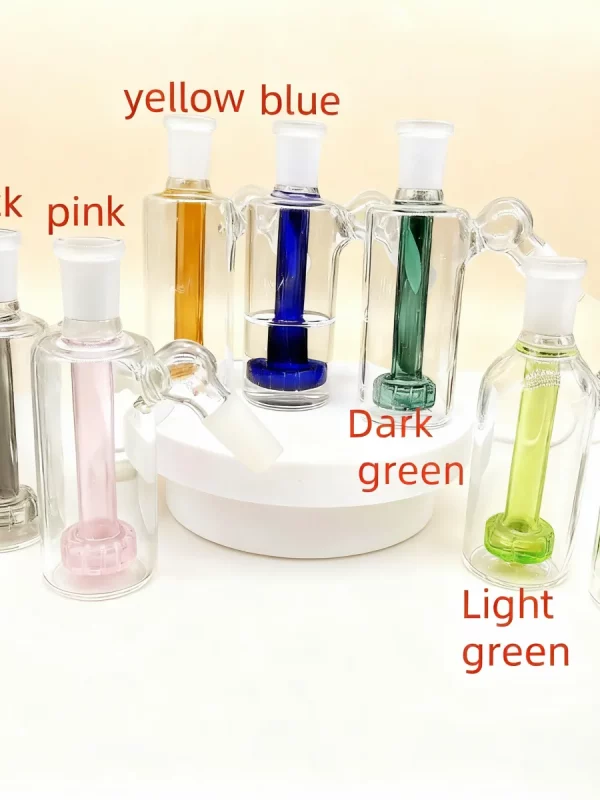 14mm Male 45 Degrees Ash Catcher with Disc Perc | Multi-Color