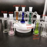 14mm Male 45 Degrees Ash Catcher with Disc Perc | Multi-Color
