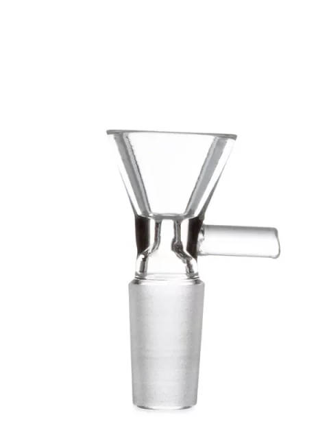 14mm Male Bong Bowl with Handle | Clear Glass Replacement