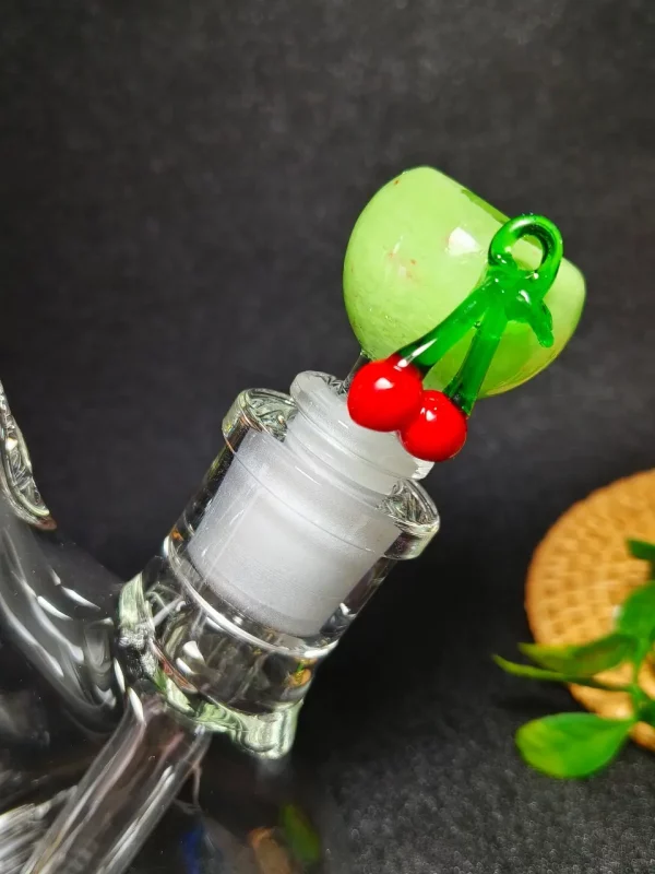 14mm Male Cherry Green Glass Bong Bowl