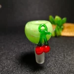 14mm Male Cherry Green Glass Bong Bowl
