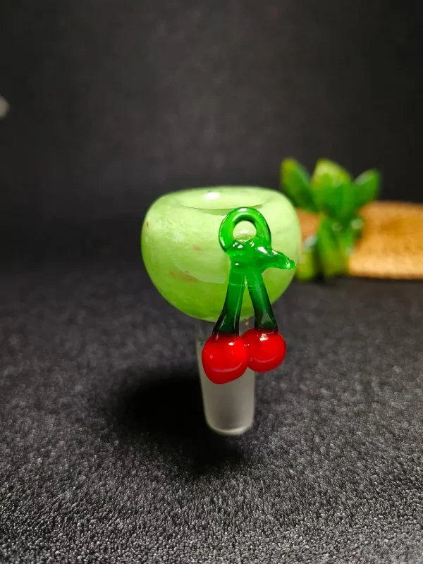 14mm Male Cherry Green Glass Bong Bowl