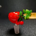 14mm Male Cherry Red Glass Bong Bowl