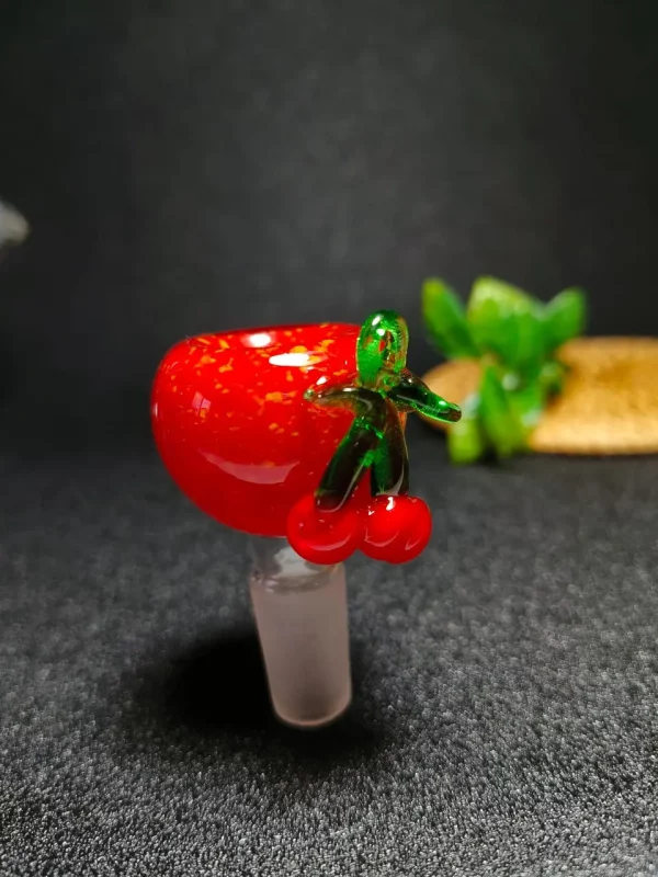 14mm Male Cherry Red Glass Bong Bowl