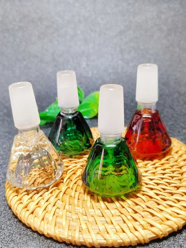 14mm Male Diamond-Cut Glass Bong Bowl