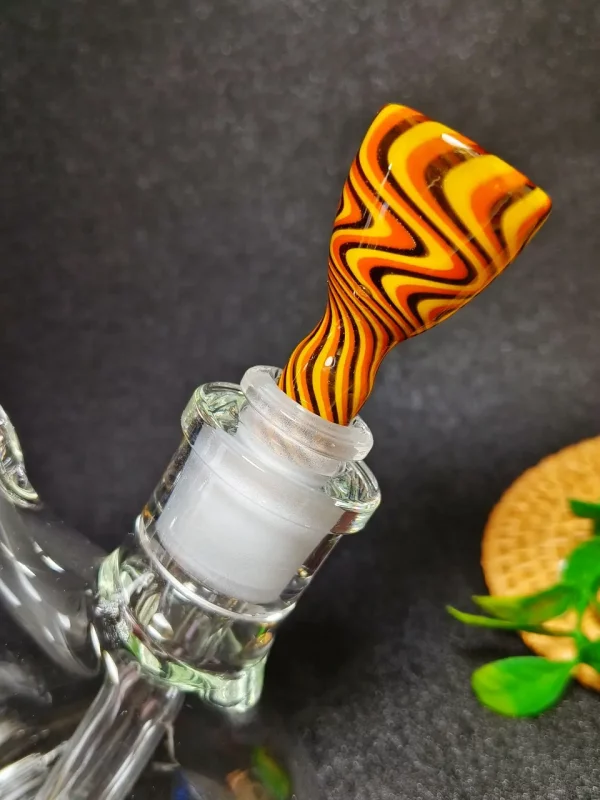 14mm Male Trippy Wig Wag Glass Bong Bowl