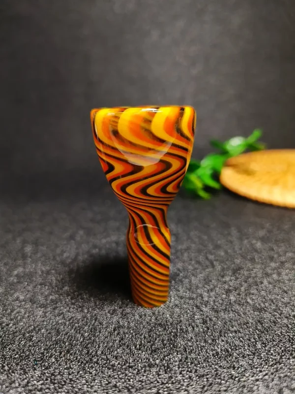 14mm Male Trippy Wig Wag Glass Bong Bowl