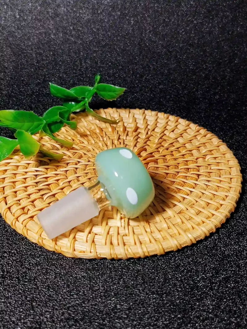 14mm Pastel Green Mushroom Glass Bong Bowl