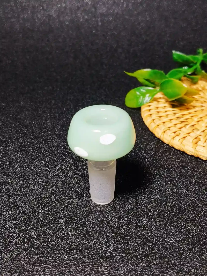 14mm Pastel Green Mushroom Glass Bong Bowl