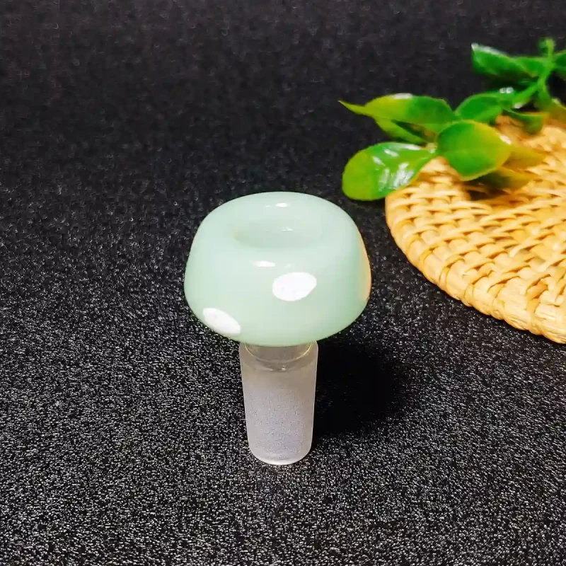 14mm Pastel Green Mushroom Glass Bong Bowl
