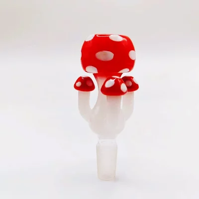 14mm Red Mushroom Glass Bong Bowl Piece
