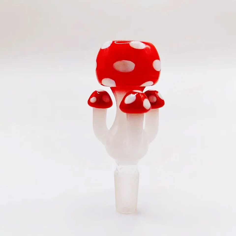 14mm Red Mushroom Glass Bong Bowl Piece