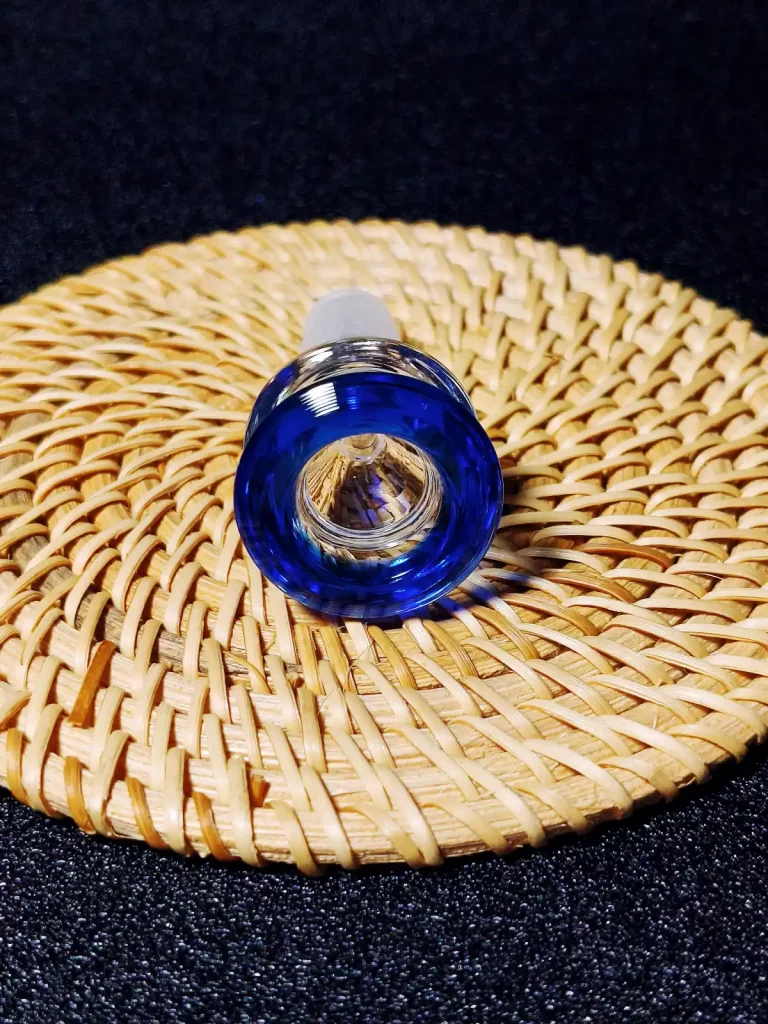 14mm Tulip-Inspired Flower Glass Bong Bowl | Blue