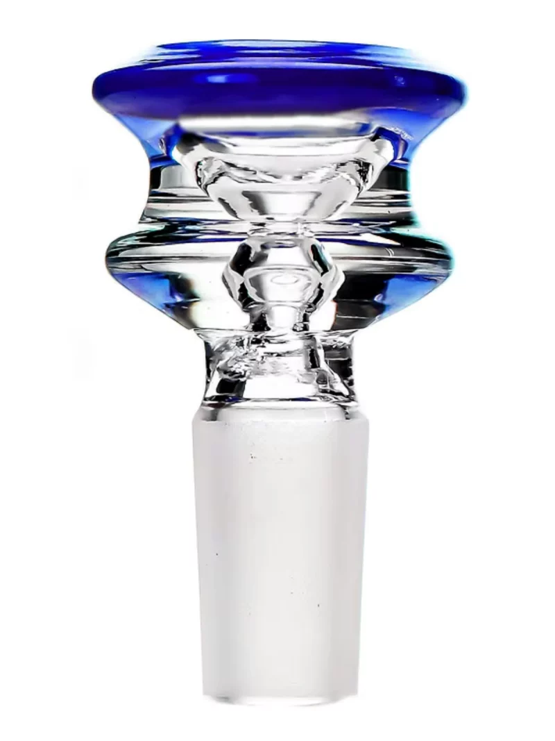 14mm Tulip-Inspired Flower Glass Bong Bowl | Blue