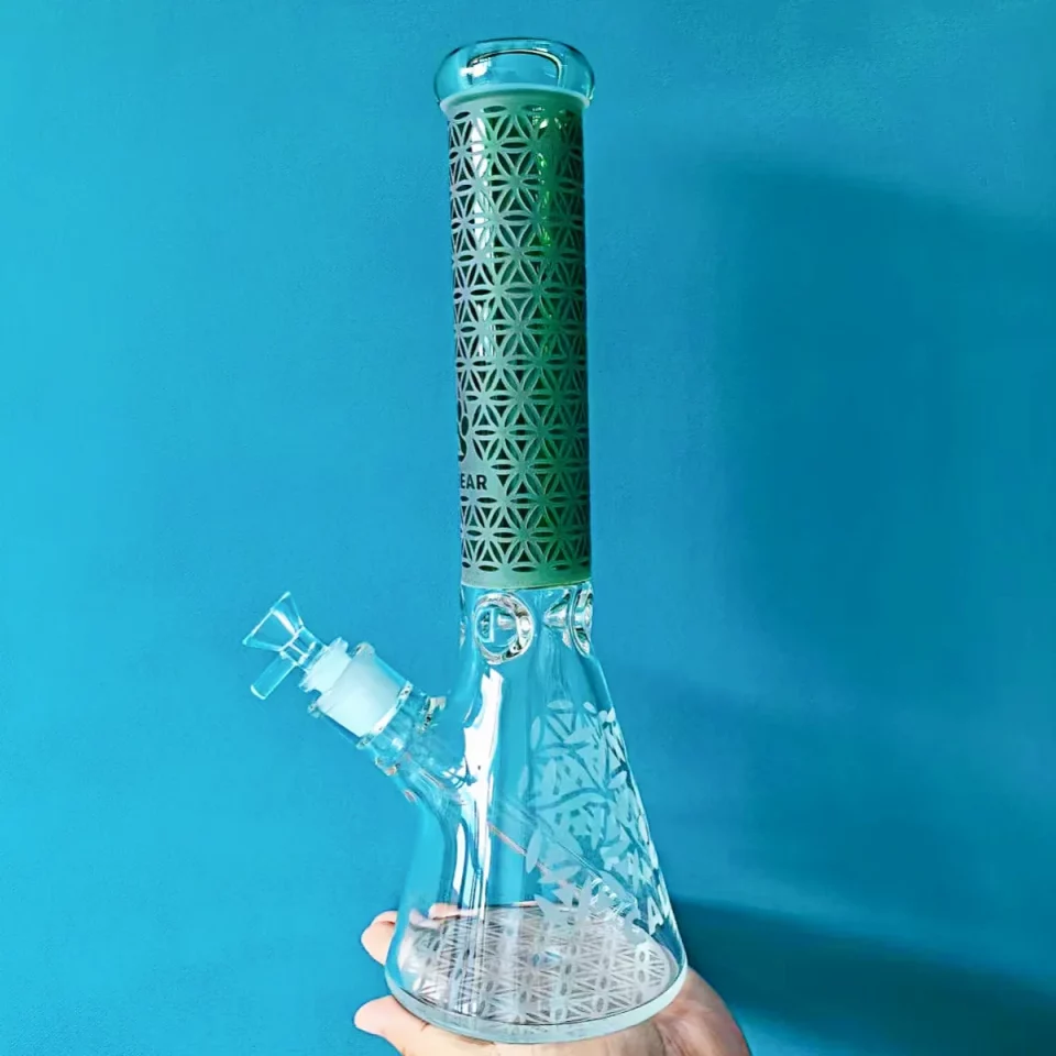 14″ CALIBEAR Seed of Life Thick Beaker Glass Bong