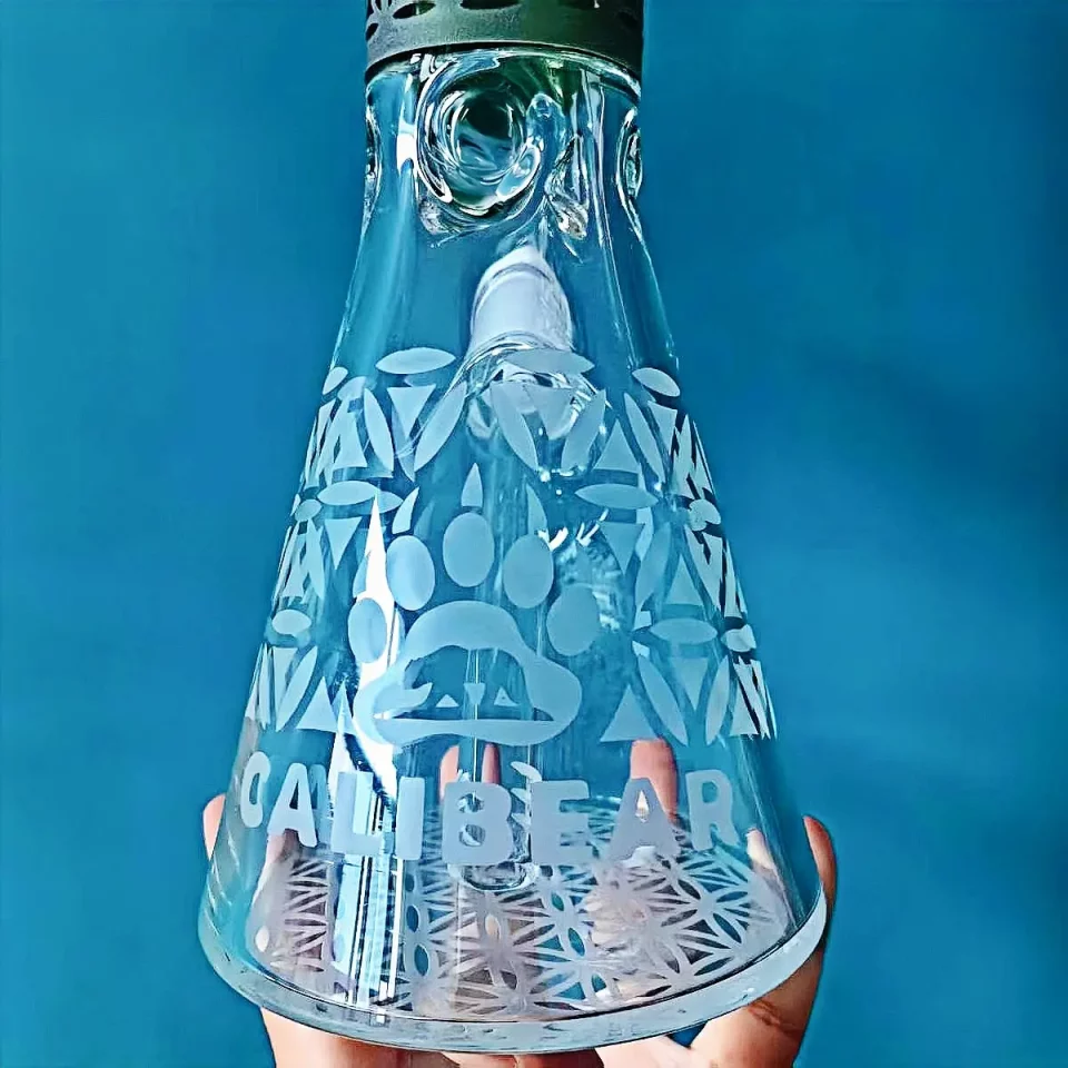 14″ CALIBEAR Seed of Life Thick Beaker Glass Bong