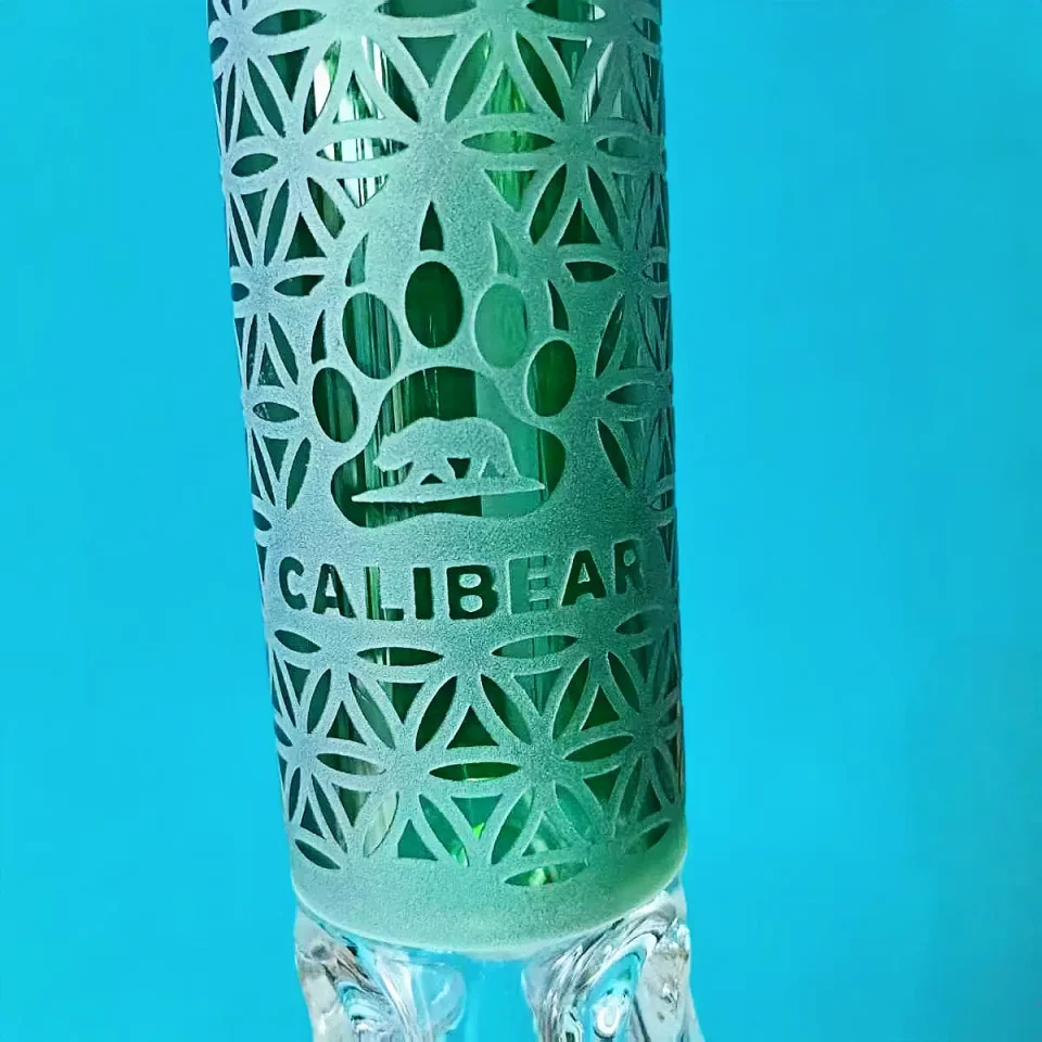 14″ CALIBEAR Seed of Life Thick Beaker Glass Bong