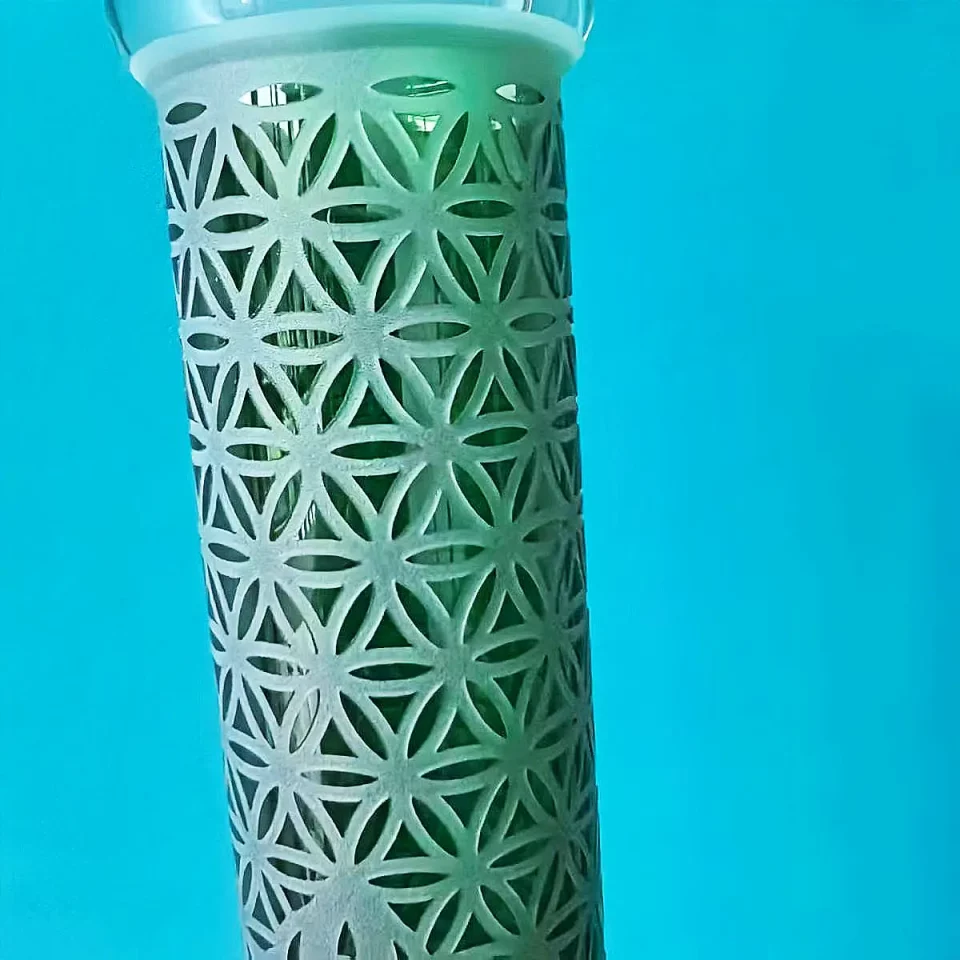 14″ CALIBEAR Seed of Life Thick Beaker Glass Bong
