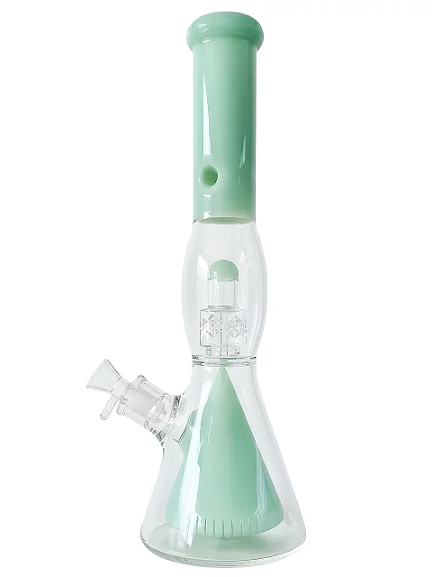 15" Green Beaker Bong with Collins & Seed of Life Perc